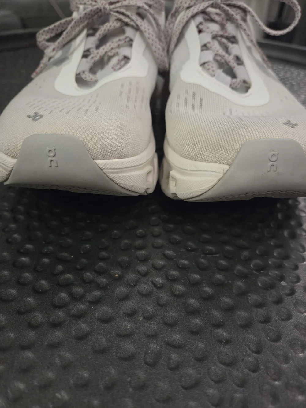 On Running Women's Light Gray Sneakers with Pink Accents